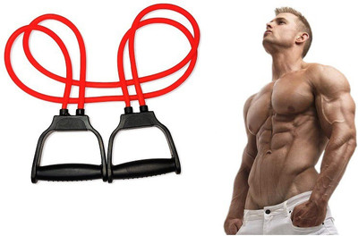 ADONYX New Red Toning Tube Fitness Pullrope Resistance Tube(Red)