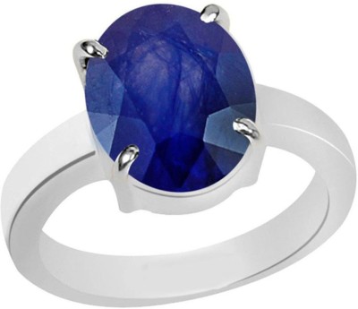 S KUMAR GEMS & JEWELS Certified Natural 8.25 Ratti Blue Sapphire Stone (Neelam) For Men And Women Silver Sapphire Ring