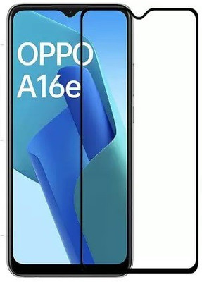 MOBIGENIX Edge To Edge Tempered Glass for OPPO A16E(Pack of 1)