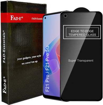 FAD-E Edge To Edge Tempered Glass for OPPO F21 Pro 5G, OPPO F21 Pro(Pack of 1)