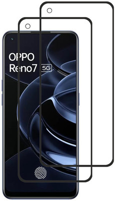 VJS Edge To Edge Tempered Glass for OPPO Reno 7 5G(Pack of 2)