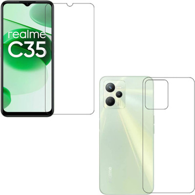 Mobzen Front and Back Tempered Glass for realme C35, RMX3511(Pack of 1)