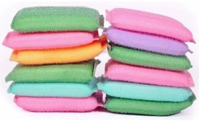 v n traders Kitchen Utensil Scrubber Pad set of 12 Scrub Sponge(Large, Pack of 12)