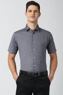 PETER ENGLAND Men Self Design Formal Grey Shirt
