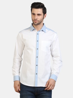 Life Roads Men Solid Casual White Shirt