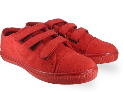 LEATHERKRAFT Men's Casual shoe Sneakers For Men(Red)