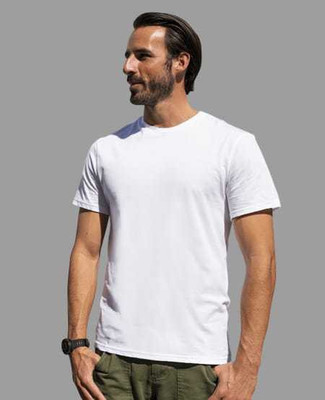 Solid Men White T-Shirt