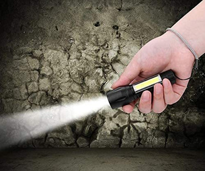 Shopeleven TRC01 Torch(White, 9 cm, Rechargeable)