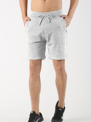 INFINIA Solid Men Grey Casual Shorts