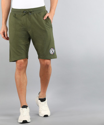 U.S. POLO ASSN. Solid Men Green Regular Shorts