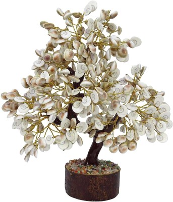 Galox Gomti Chakra Tree 500 Bead Tree Gifts Decorative Showpiece Home Office Showpiece Decorative Showpiece  -  5 cm(Stone, Wood, White)