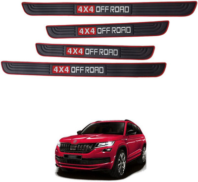 PECUNIA Rubber Car Bumper Guard(Multicolor, Pack of 4, Skoda, Universal For Car)