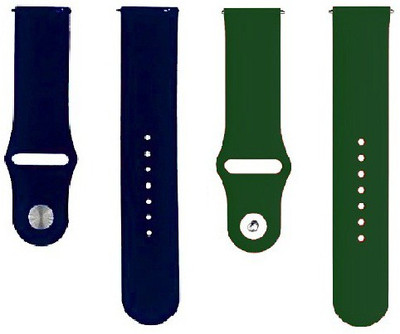 BLACK LOVIES 20MM SOFT SILICON BELT Smart Watch Strap(Blue, Green)