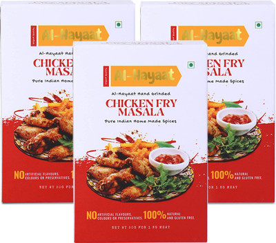 Hayaat Chicken Fry ( Classic , Hot & Spicy) - Easy to Cook Mix masalas (Pack 3)(3 x 50 g)