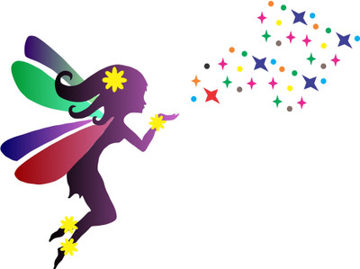Saiii Designs 30 cm Fairy Self Adhesive Sticker(Pack of 1)