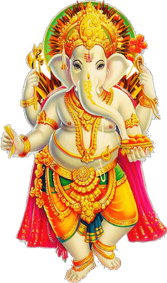 Decals Point 48 cm beautiful happy ganesh chaturthi Self Adhesive Sticker(Pack of 1)