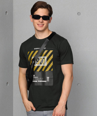 METRONAUT Graphic Print Men Round Neck Dark Green T-Shirt