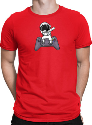 HD RAPID DESIGN Graphic Print Men Round Neck Red T-Shirt