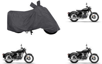 ESTHETIC Waterproof Two Wheeler Cover for Royal Enfield(Bullet 350, Grey)