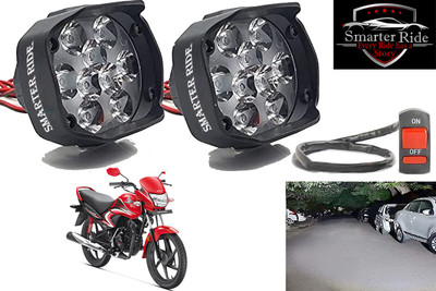 SMARTER RIDE Waterproof 9 LED Fog Light with Switch for Honda Dream Yuga Headlight Motorbike LED for Honda (12 V, 15 W)(Dream Yuga, Pack of 3)