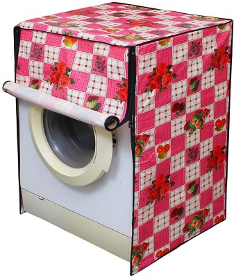 Glassiano Front Loading Washing Machine  Cover(Width: 60.96 cm, Pink)