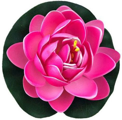 Ryme Floating Pink Lotus Artificial Flower(4 inch, Pack of 1, Single Flower)
