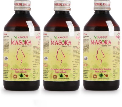 masolin MASOKA AYURVEDIC UTERINE TONIC SYRUP FOR WOMEN HEALTH - PACK OF 3 X 200ML(Pack of 3)