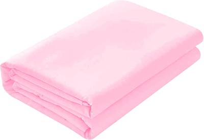 Cambik Solid Queen Top Sheet for  AC Room(Cotton, Pink)