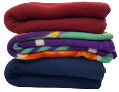 you shop we ship Solid Single AC Blanket for  AC Room(Microfiber, Maroon,Printed, Blue)