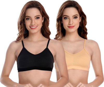 PIBU Dipa Bra Women Minimizer Non Padded Bra(Black, Brown)