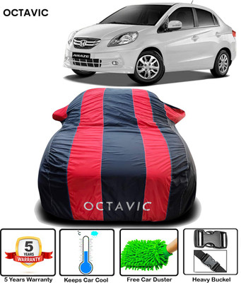 octavic Car Cover For Honda Amaze (With Mirror Pockets)(Black, Red, For 2020, 2022 Models)