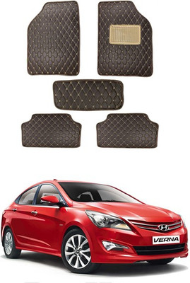 RKPSP Leatherite Standard Mat For  Hyundai Universal For Car(Brown)