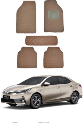 RKPSP Leatherite Standard Mat For  Toyota Universal For Car(Brown)