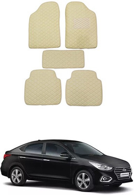 RKPSP Leatherite Standard Mat For  Hyundai Universal For Car(Beige)