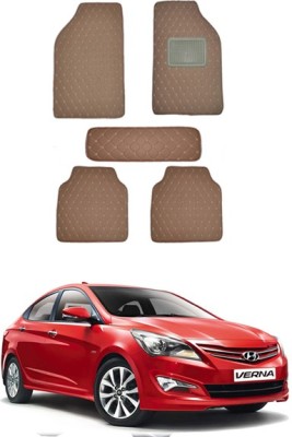 RKPSP Leatherite Standard Mat For  Hyundai Universal For Car(Brown)