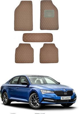 RKPSP Leatherite Standard Mat For  Skoda Superb(Brown)
