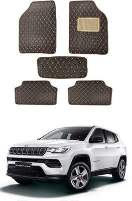 RKPSP Leatherite Standard Mat For  Jeep Compass(Brown)