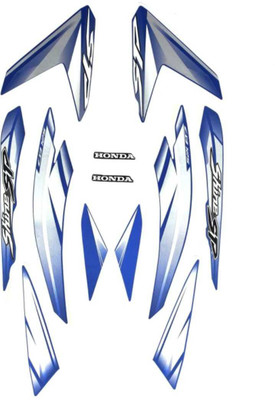 RIDERKART Sticker & Decal for Bike(Silver, Blue)