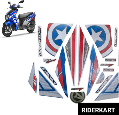 RIDERKART Sticker & Decal for Bike(Blue)