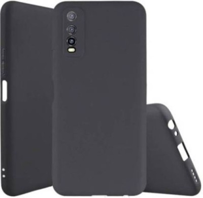 XOVO Back Cover for Vivo Y12S(Black, Dual Protection, Silicon, Pack of: 1)