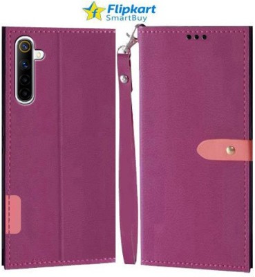 Flipkart SmartBuy Flip Cover for Realme 6i(Pink, Cases with Holder, Pack of: 1)