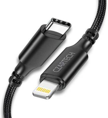 CZARTECH Nylon Braided USB Type-C to Lightning Cable 1.2 m Lightning Cable