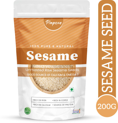 Pinpoxe White Safed Tal, High In Nutrient White Til for Eating Sesame Seeds(200 g)