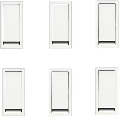 JELECTRICALS Modular Flat Switch 6 AMP 6 A One Way Electrical Switch(Pack of 1 Number of Switches - 6)
