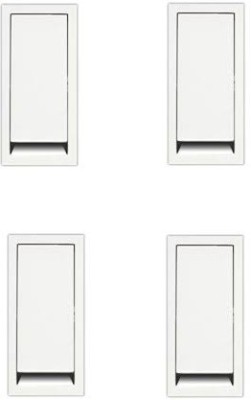 JELECTRICALS Modular Flat Switch 6 AMP 6 A One Way Electrical Switch(Pack of 1 Number of Switches - 4)