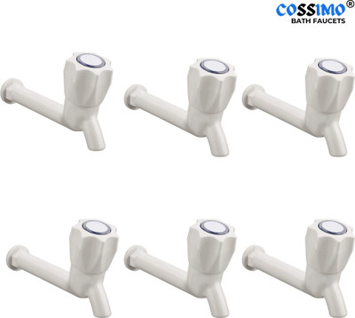 COSSIMO Polo PVC Plastic Long Bib Taps For Bathroom (Pack of 6) Bib Tap Faucet(Centerset Installation Type)