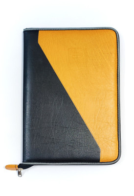 kittu Pu Leather file folder(Set Of 1, Black)