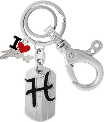 KYP Fashion Alphabet Letter H Love Pendant Dog Tag Pet ID Tag Quick Clip Durable Keyring Key Chain