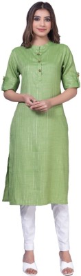 SK Fab Women Embroidered A-line Kurta(Green)
