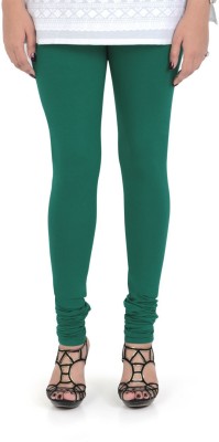 VAMI Churidar  Ethnic Wear Legging(Dark Green, Solid)